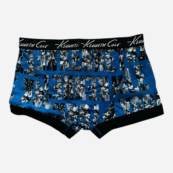 Kenneth Cole Blue Graphic Men's Large Boxer Briefs building pattern - Picture 2 of 5